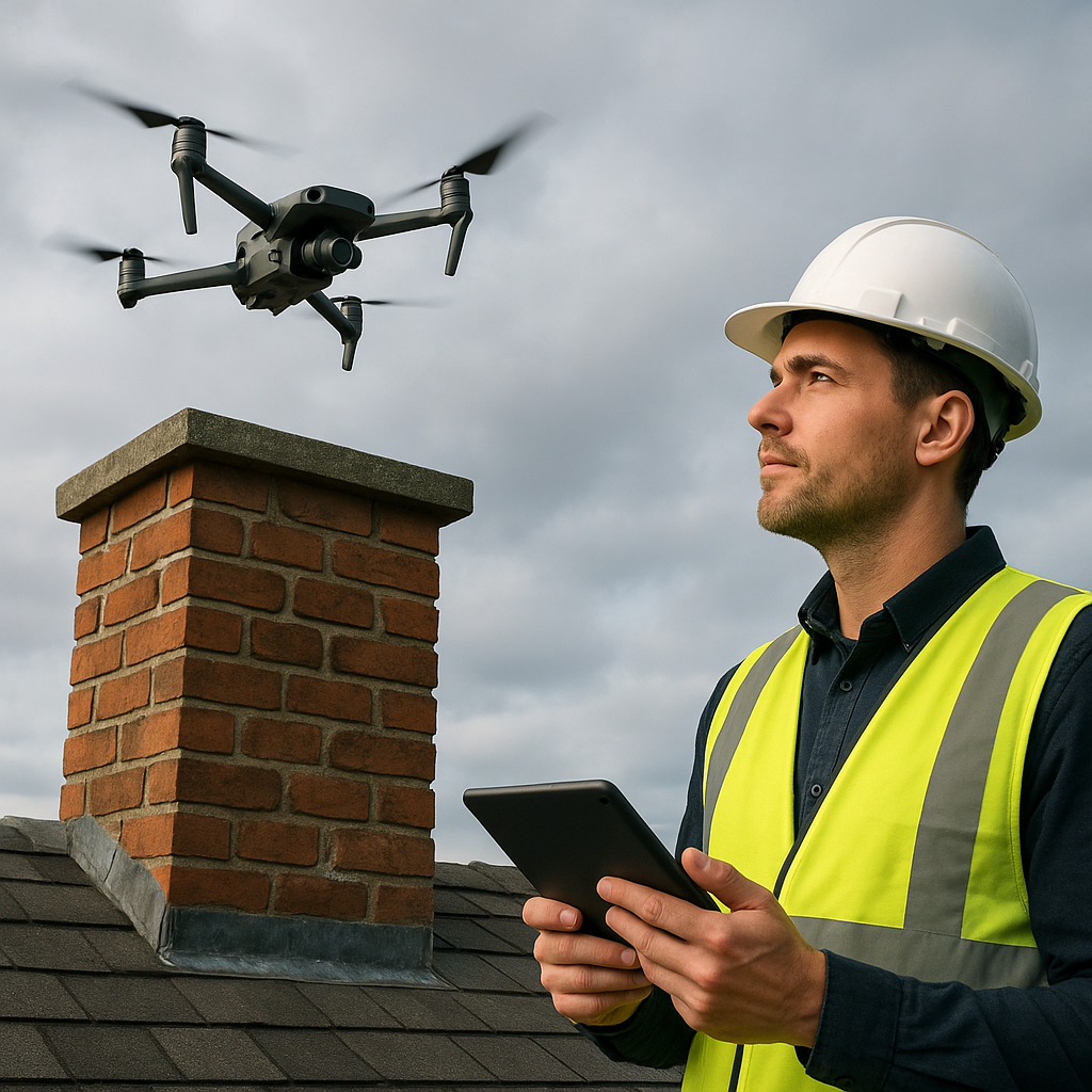Jak wygląda inspekcja kominowa przy użyciu drona