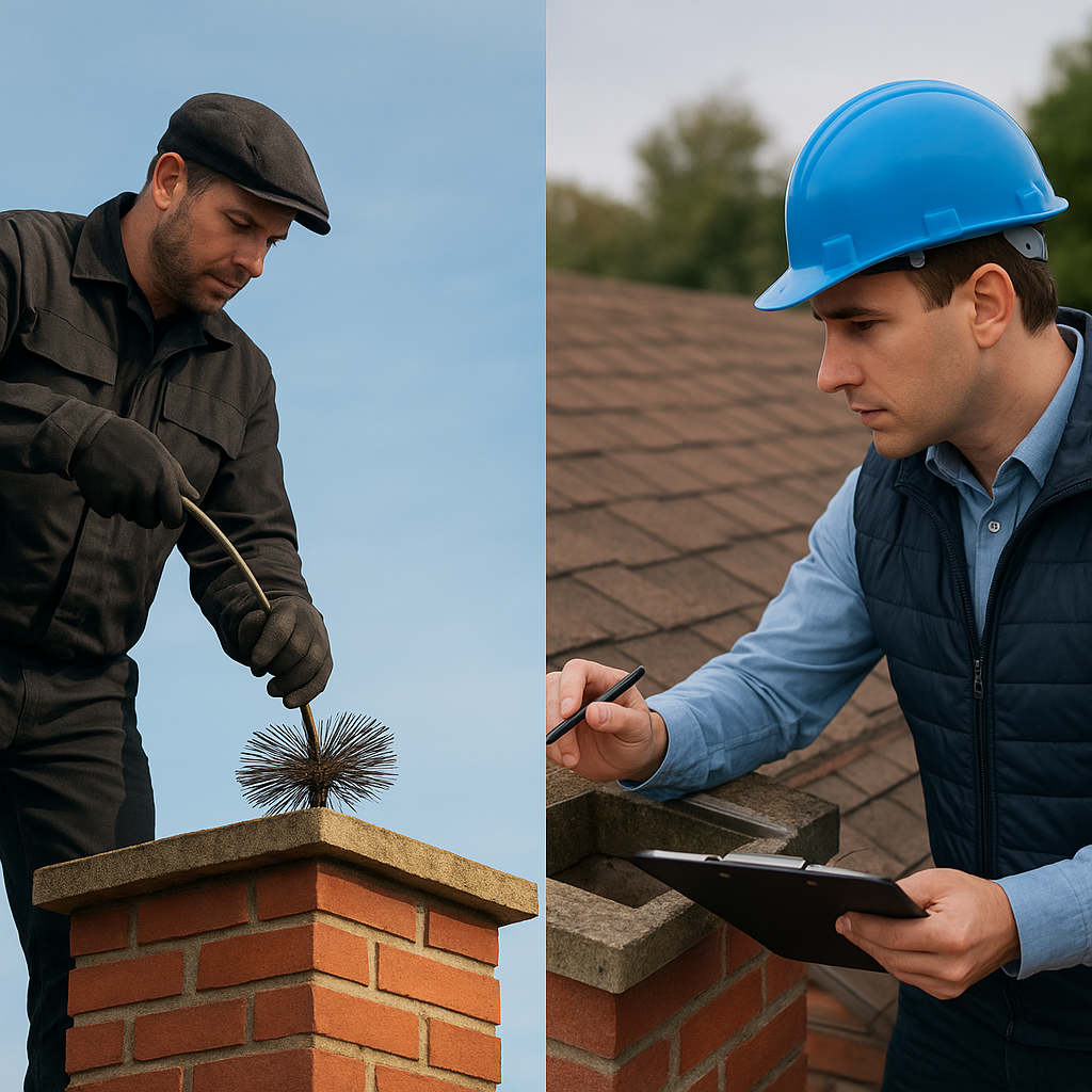 Czym różni się przegląd kominiarski od czyszczenia komina