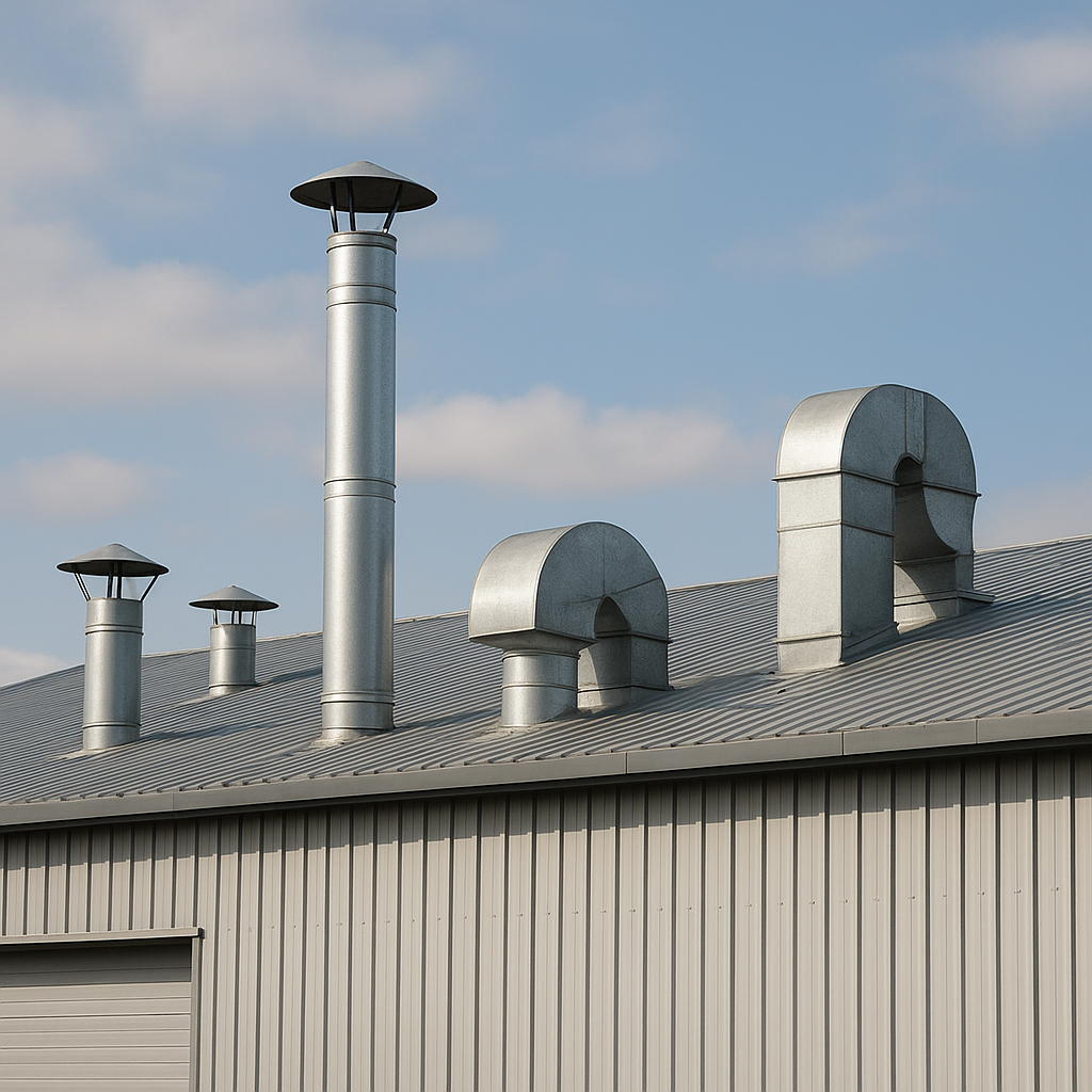 Jakie kominy stosuje się w halach stalowych?