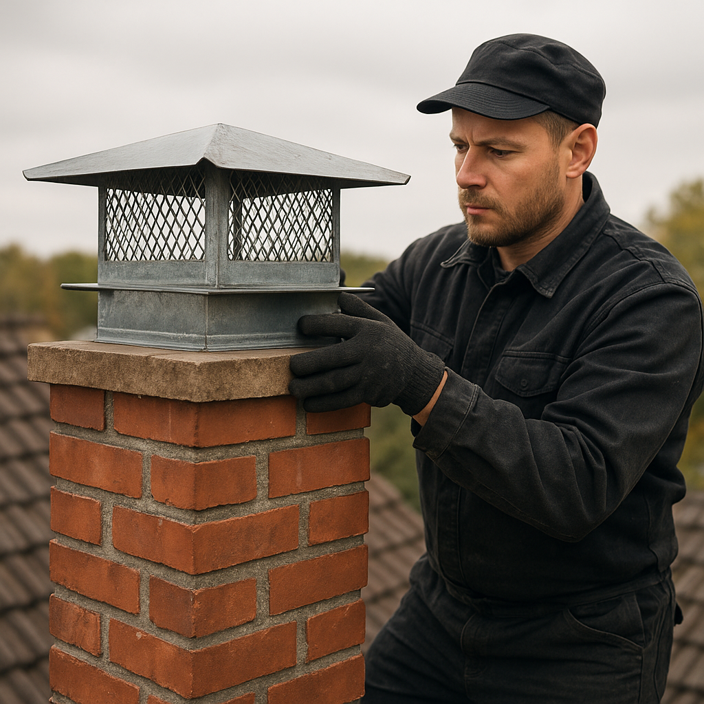 Montaż daszków kominowych