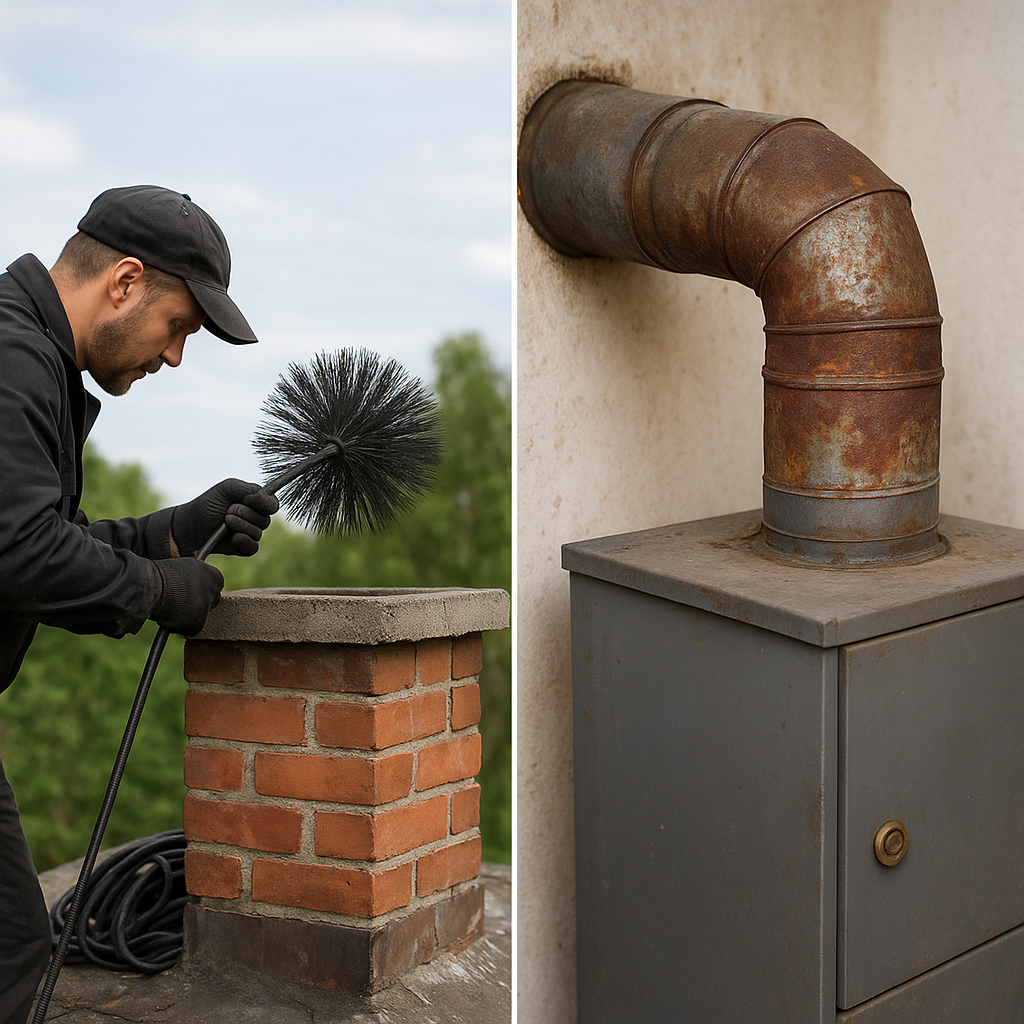 Jakie są różnice między czyszczeniem komina a konserwacją instalacji dymowej
