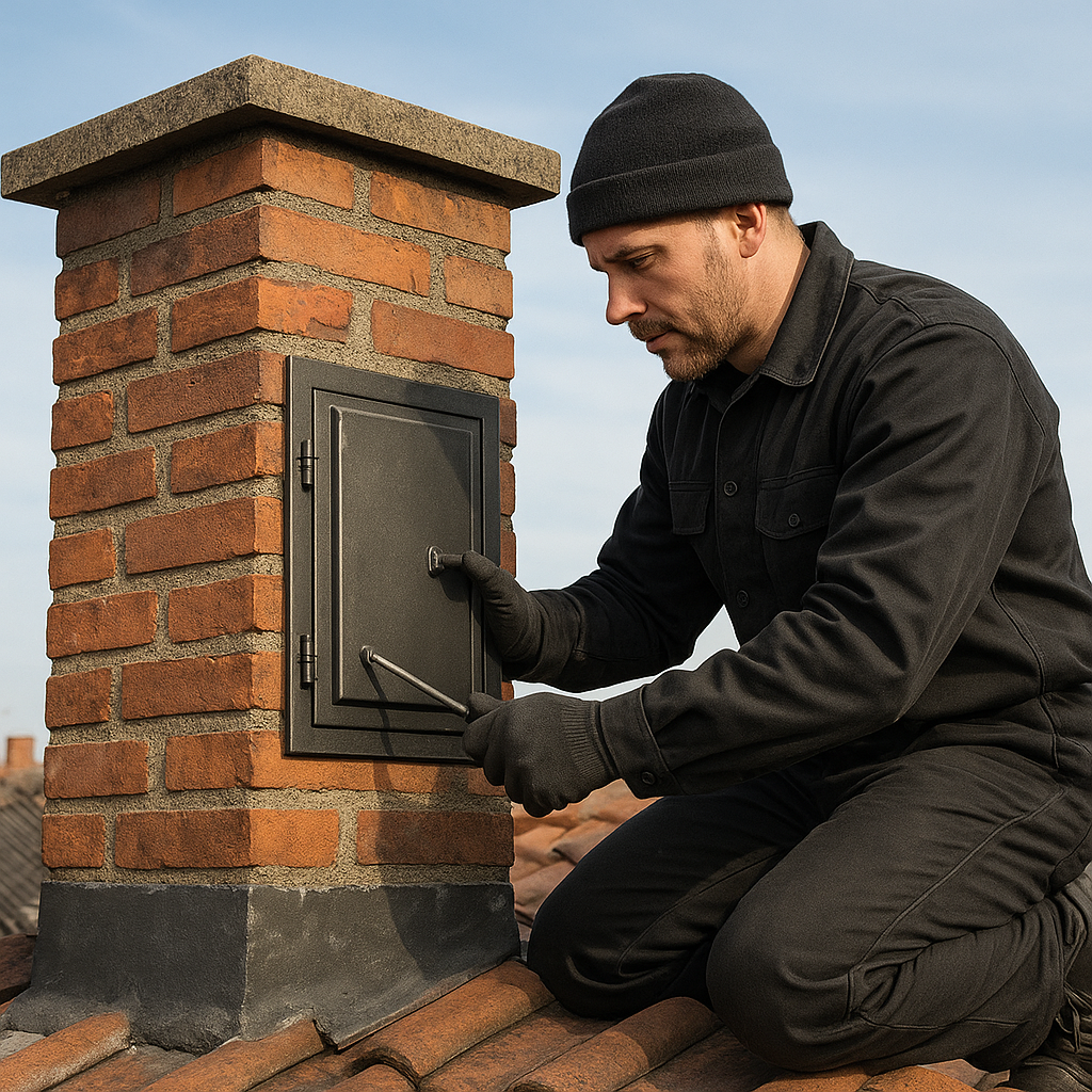 Montaż drzwiczek kominowych