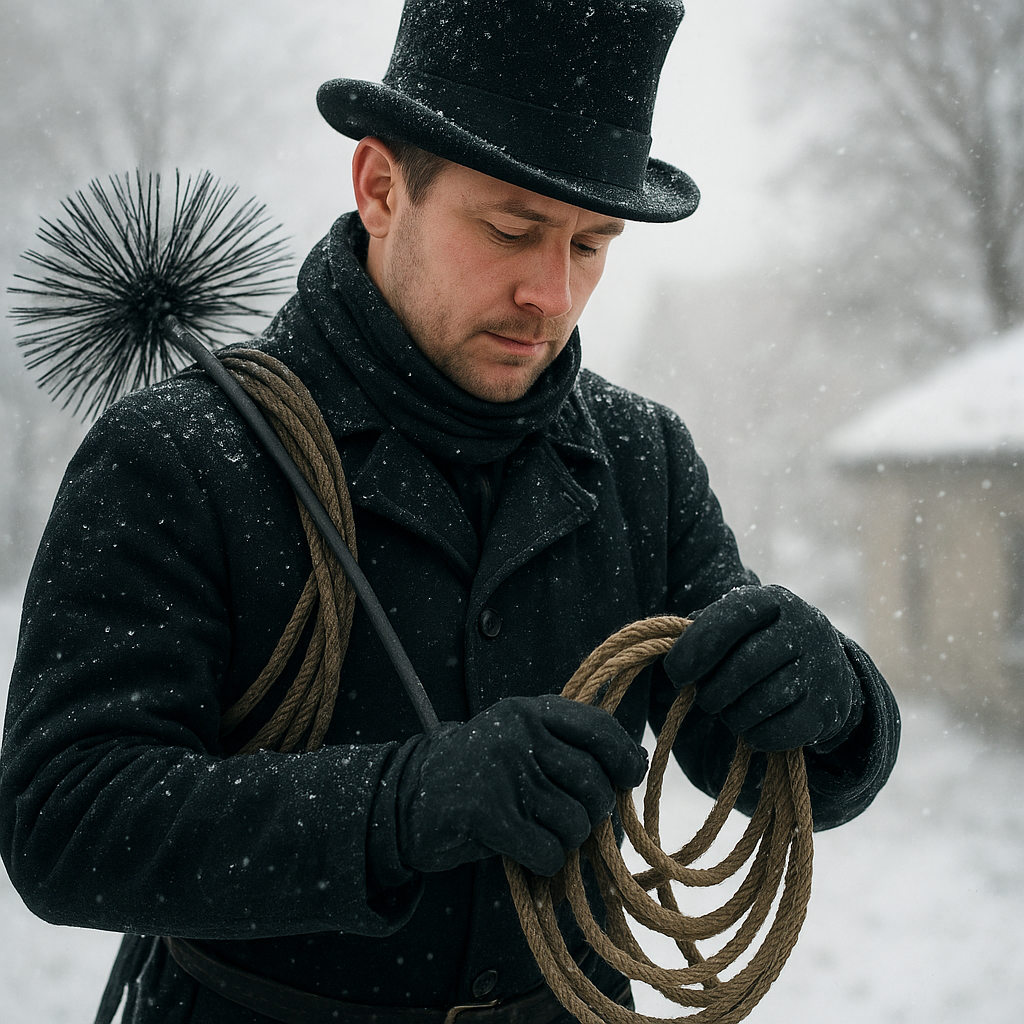 Jak kominiarz przygotowuje się do pracy zimą