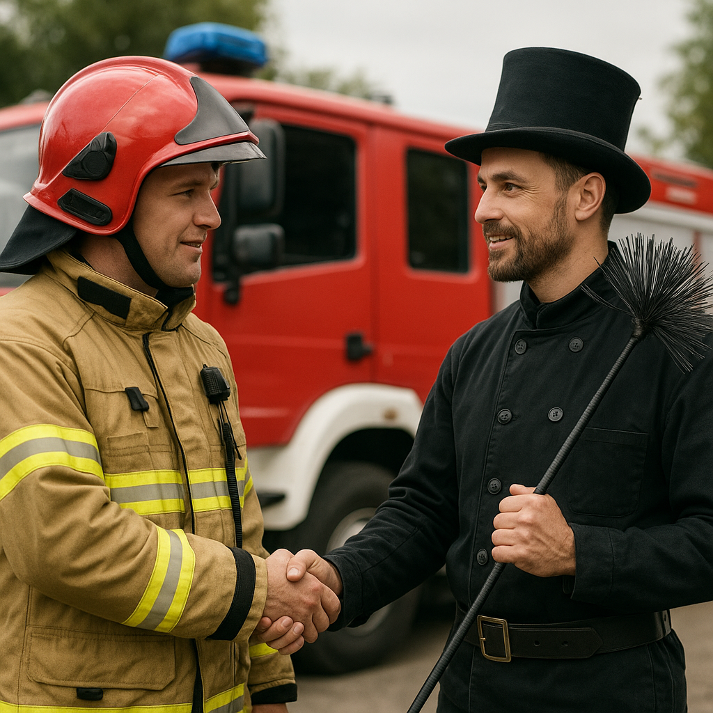 Jak kominiarze współpracują ze strażą pożarną