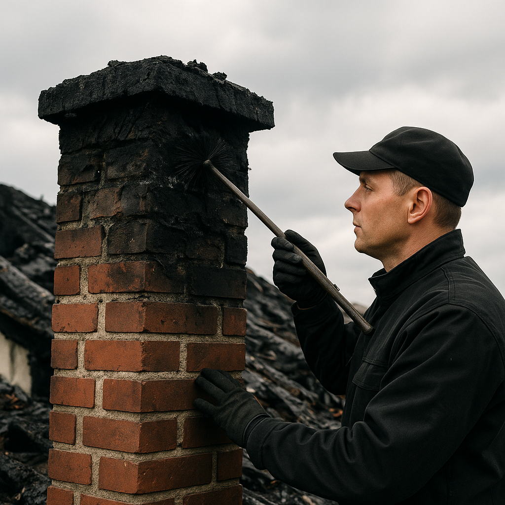 Przegląd kominów po pożarze