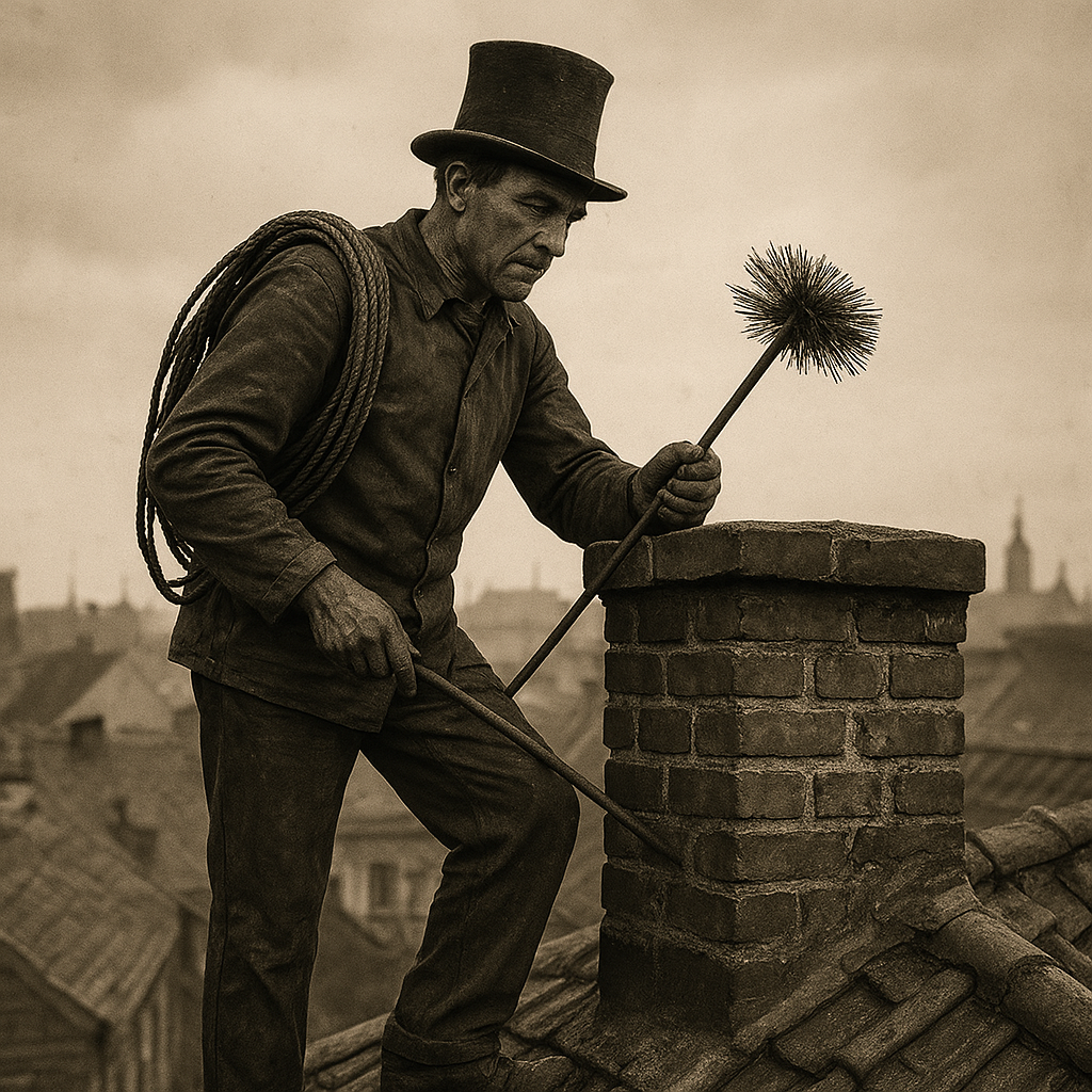 Jak wyglądał zawód kominiarza sto lat temu