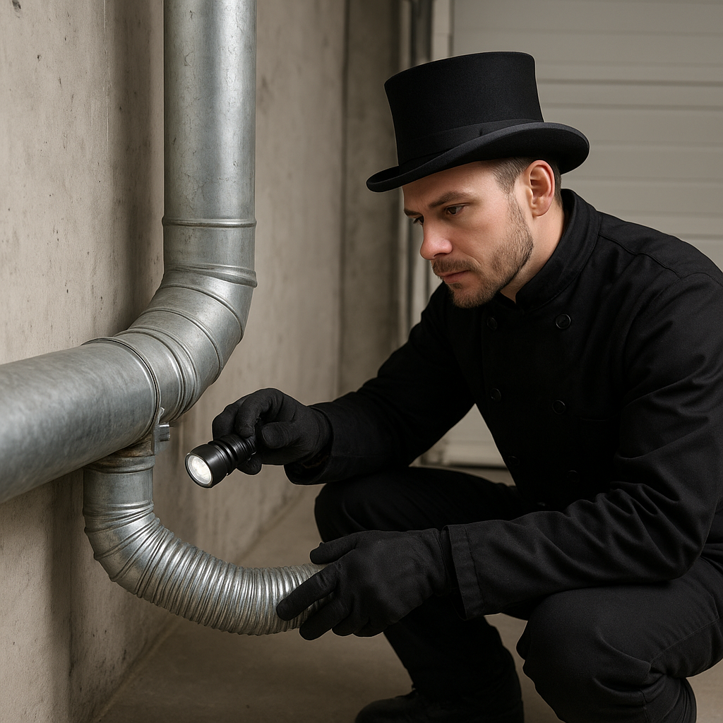 Kontrola przewodów spalinowych w garażach