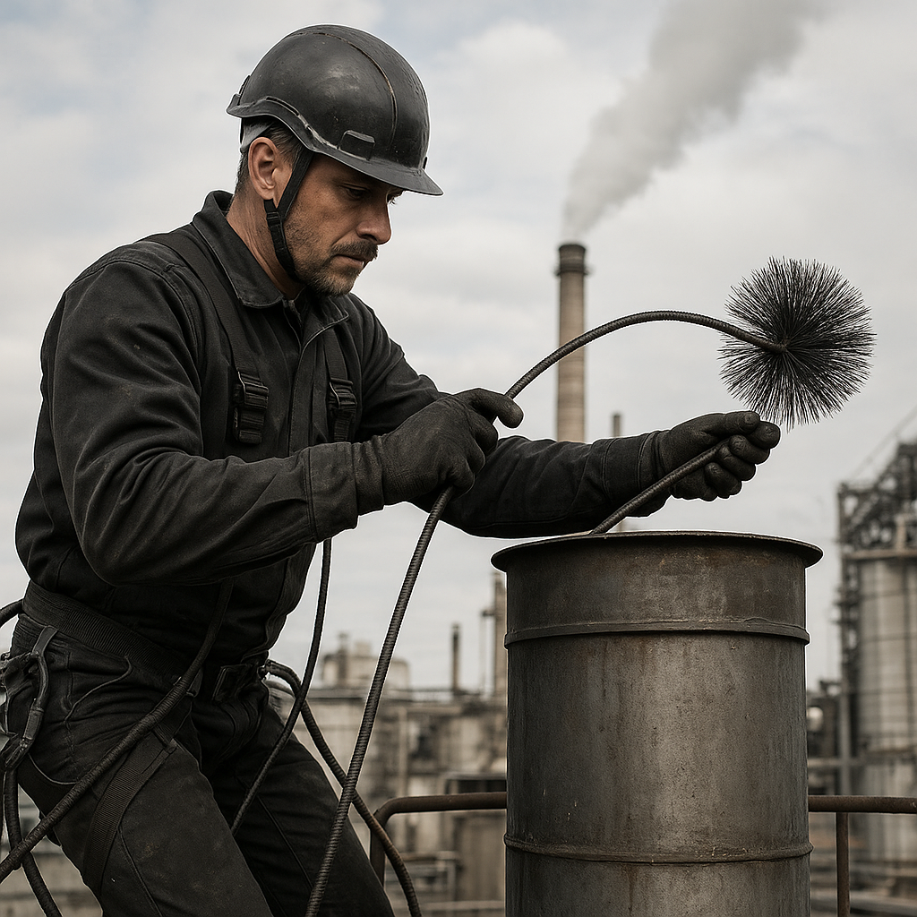 Jak wygląda praca kominiarza przemysłowego
