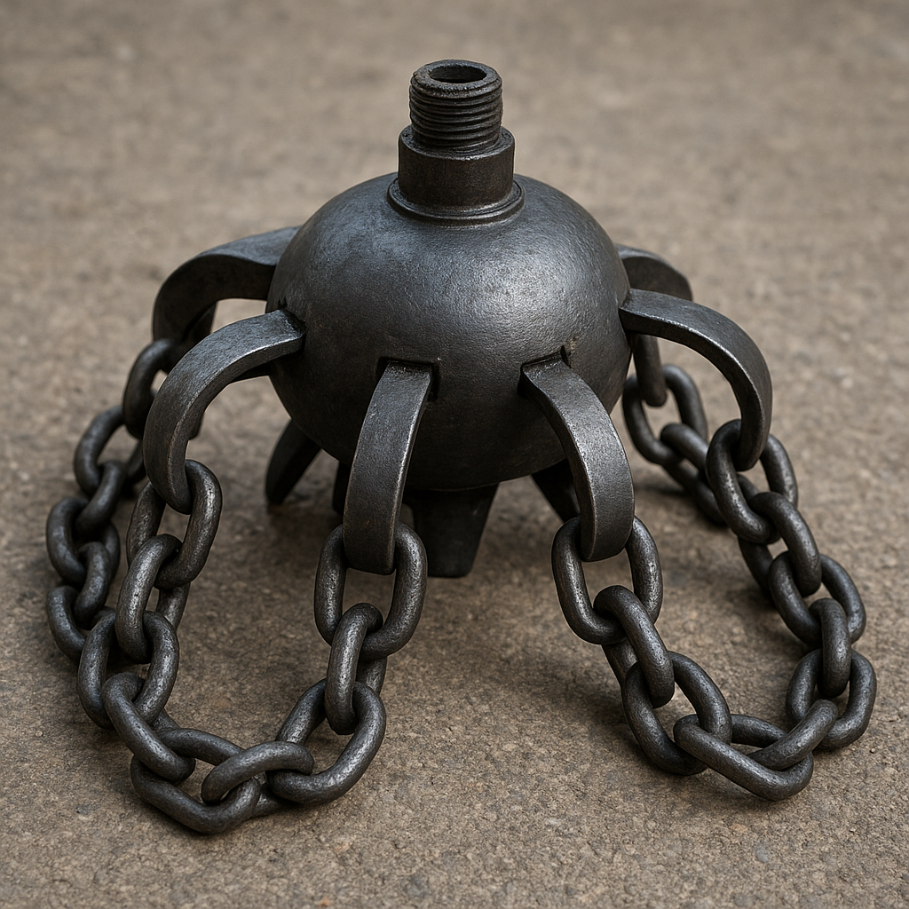 Głowica obrotowa z łańcuchami