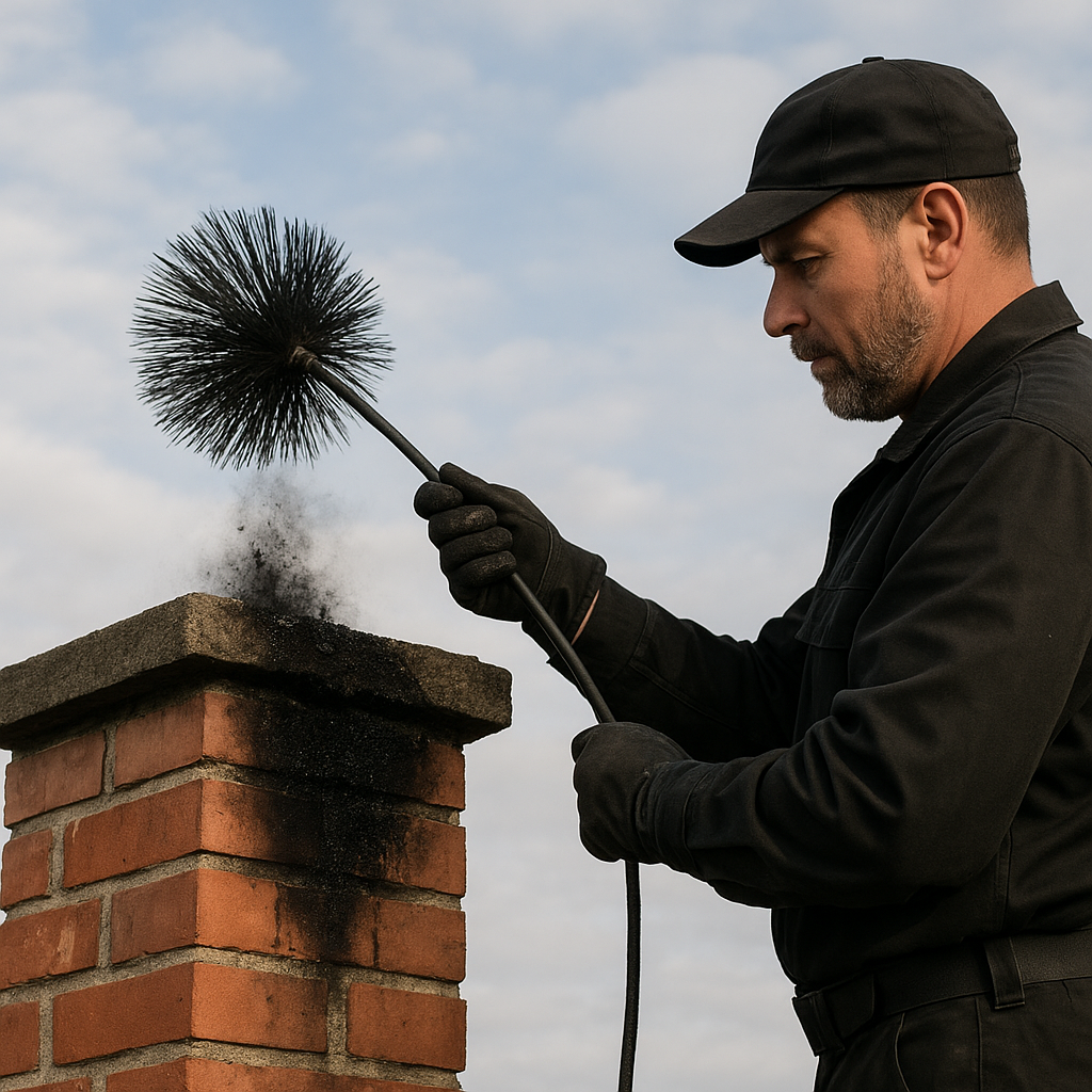 Usuwanie smoły z przewodów kominowych