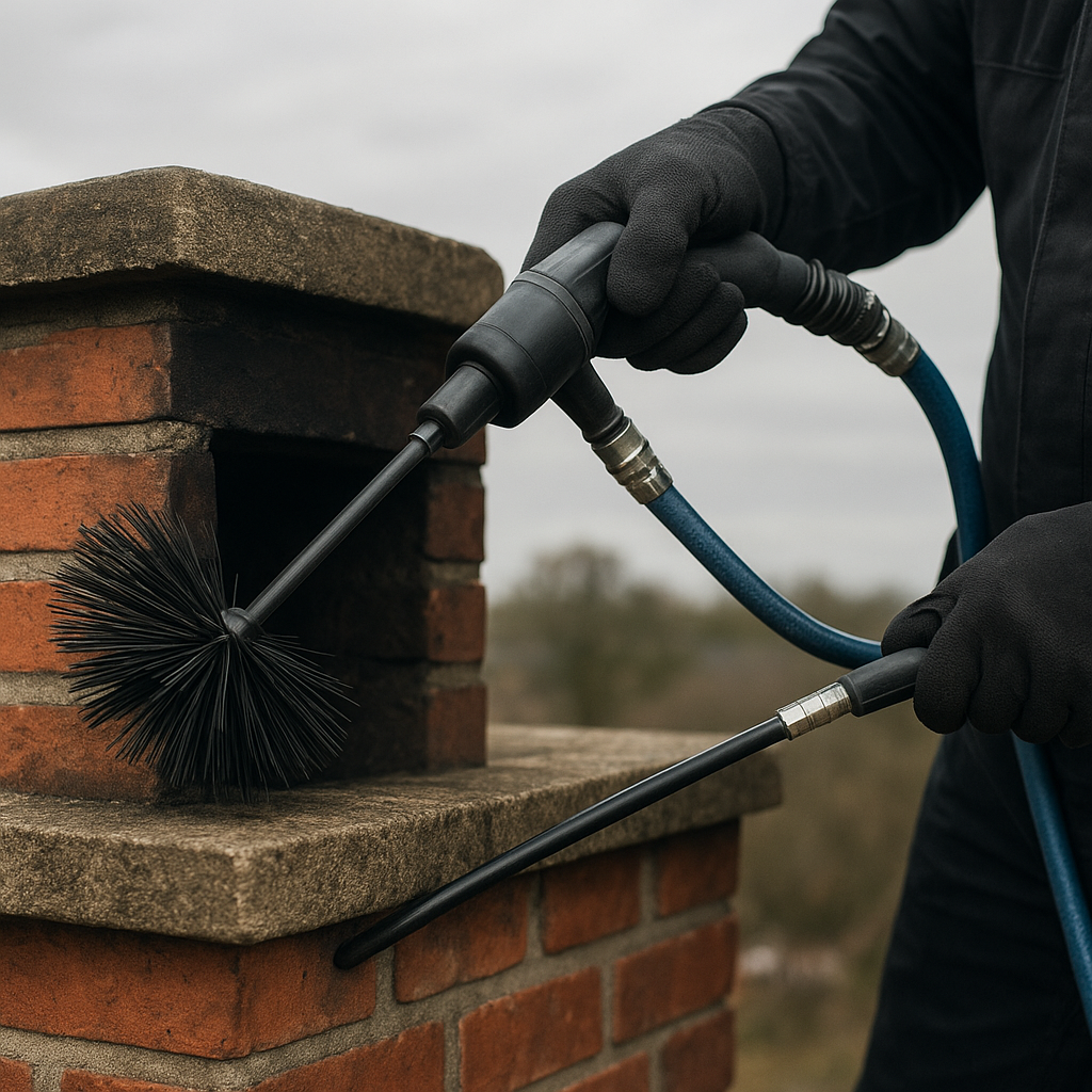 Napęd pneumatyczny do czyszczenia kominów
