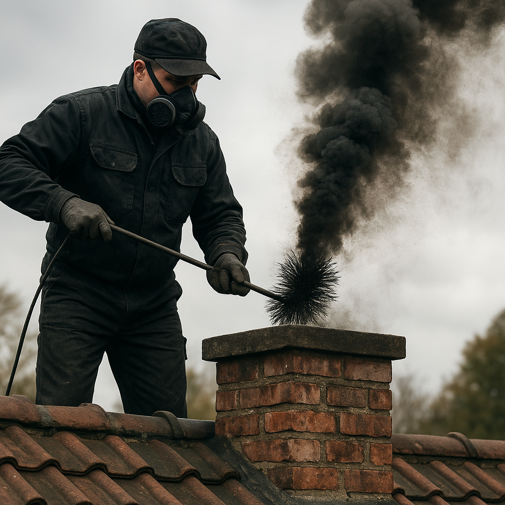 Czyszczenie kominów po awarii pieca