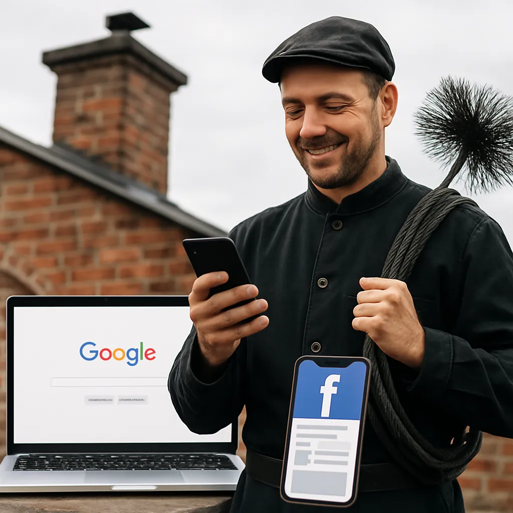 Jak działa reklama lokalna w Google i Facebooku dla kominiarzy